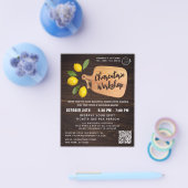 Rustic Wood Cutting Board Citrus Cooking Script Flyer (Einzeln)