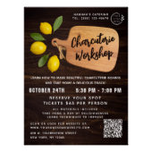 Rustic Wood Cutting Board Citrus Cooking Script Poster (Vorderseite)