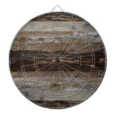 Rustic Wood Dart Board Dartscheibe (vorne)