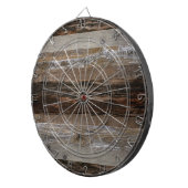 Rustic Wood Dart Board Dartscheibe (Vorderseite rechts)