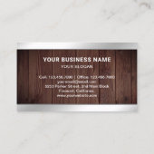 Rustic Wood Desktop PC Computer Reparaturtechniker Visitenkarte (Rückseite)