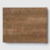 Rustic Wood Elegante Script Familienname Hochzeit Gästebuch (Rückseite)