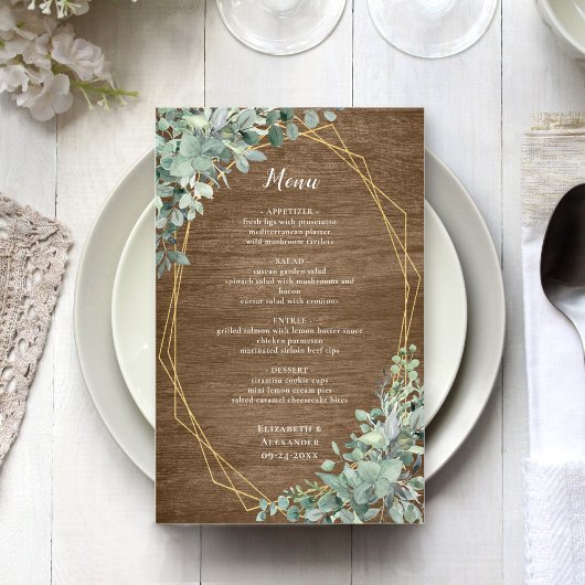 Rustic Wood Eukalyptus Greenerity Gold Wedding Men