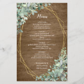 Rustic Wood Eukalyptus Greenerity Gold Wedding Men (Vorderseite)