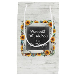 Rustic Wood Fall Erntedank Sonnenblumenpumpen Kleine Geschenktüte