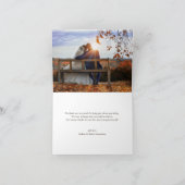 Rustic Wood Fall Orange Wedding Vielen Dank Dankeskarte (Innenseite)