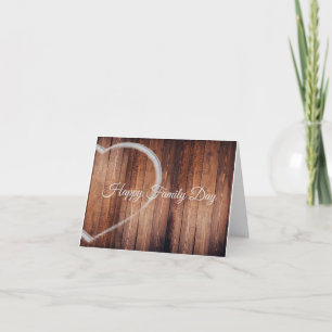 Rustic Wood Family Day Herzblank