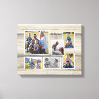 Rustic Wood Family Foto Collage Script Name 6