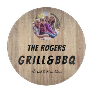 Rustic Wood Family Foto Grill & GRILLEN Schneidebrett