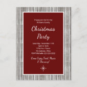 Rustic Wood Family Weihnachten Party Einladungspostkarte (Vorderseite)