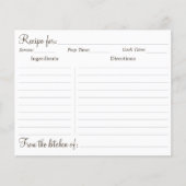 Rustic Wood Farmhouse Kitchen Family Recipe Card (Vorderseite)