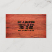 Rustic Wood Farrier Horseshoe Service Visitenkarte (Rückseite)