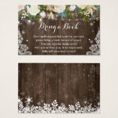 Rustic Wood floral Baby Showkarte (Vorne & Hinten)