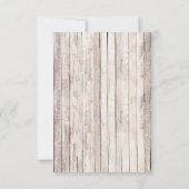 Rustic Wood Floral Rose Country Wedding Vielen Dan Dankeskarte (Rückseite)