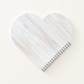 Rustic Wood Floral Watercolor Monogram Notizblock (Rückseite)