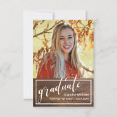 Rustic Wood Foto Abschluss Ankündigung einladen (Vorderseite)