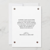 Rustic Wood Foto Hochzeit Danke Karte (Rückseite)