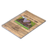 Rustic Wood Foto Vacation Rental Guest Book Notizblock (Linke Seite)
