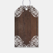 Rustic Wood Gipskraut Mason Jar Barn Wedding Geschenkanhänger (Rückseite)