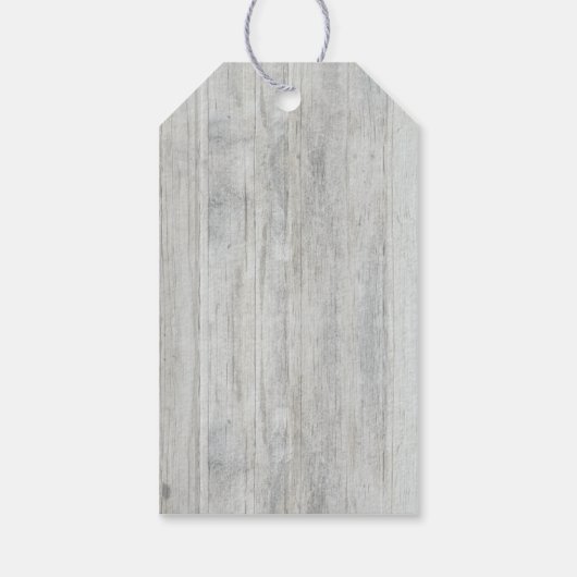 Rustic Wood Gipskraut Mason Jar Barn Wedding Geschenkanhänger (Rückseite)