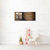 Rustic Wood Glückwunschs Grad Abschluss Foto Banne Banner (Insitu)