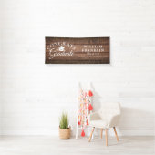Rustic Wood Gold Glitzer Moderner Abschluss Banner (Insitu)