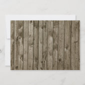 Rustic Wood Gold Graduation Party mit Foto Einladung (Rückseite)