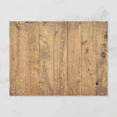 Rustic Wood Gold Liebe Herzkalender Save the Date Ankündigungspostkarte (Rückseite)