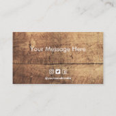 Rustic Wood Grade Custom Loyalty Card Visitenkarte (Rückseite)