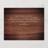 Rustic Wood Graduate 3 Foto Budget Abschluss (Rückseite)