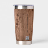 Rustic Wood Grain Branded with logo Website Thermobecher (Rechts)