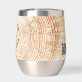 Rustic Wood Grain Custom Logo & QR Code Branding (Rückseite)