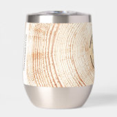 Rustic Wood Grain Custom Logo & QR Code Branding (Vorderseite)