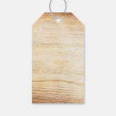 Rustic Wood Grain Monogram Gastgeschenk Hochzeit Geschenkanhänger (Rückseite)