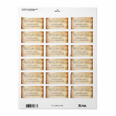 Rustic Wood Grain Monogram Wedding Rücksendeadress Adressaufkleber (Vorne)