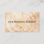 Rustic Wood Grain QR Code Hochzeitswebsite Begleitkarte (Vorderseite)