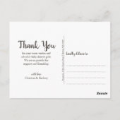 Rustic Wood Grain String Stars Vielen Dank Postkarte (Rückseite)