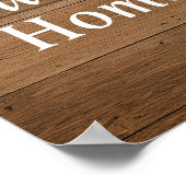 Rustic Wood Grain Wall Art Poster (Ecke)