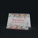 Rustic Wood Grandson Frohe Weihnachten Karte<br><div class="desc">Frohe Weihnachten für Enkelkarte mit rustikalem Holzmuster und Aquarellwald.</div>