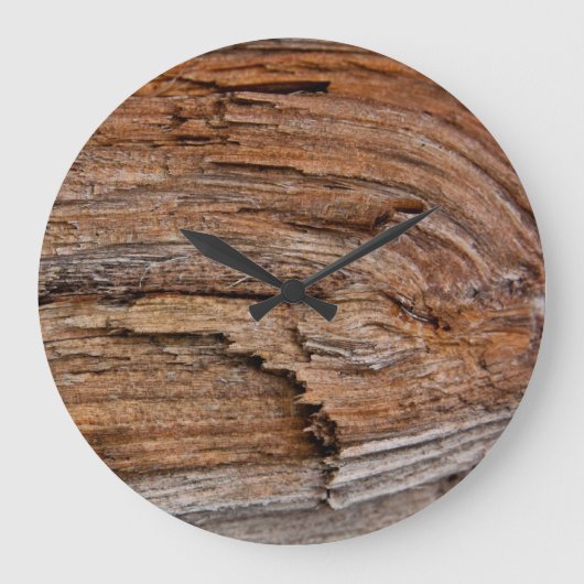 Rustic wood große wanduhr (Vorderseite)