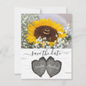 Rustic Wood Hearts Aspen Foto Dankeskarte (Vorderseite)