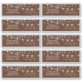 Rustic Wood Hearts Name and Address Wedding Label (Vorderseite)