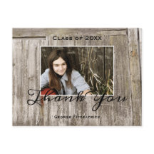 Rustic Wood High School Abschluss Vielen Dank