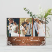 Rustic Wood Lace 3 Foto Liebe und Danke (Stehend Vorderseite)
