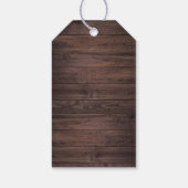 Rustic Wood Lace Blush Burgundy Mason Jar Geschenk Geschenkanhänger (Rückseite)