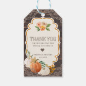 Rustic Wood Lace Fall Vielen Dank für Ihre Unterst Geschenkanhänger (Vorderseite)