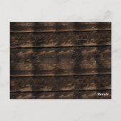 Rustic Wood Lace Floral Wedding Save the Date Postkarte (Rückseite)