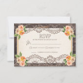 Rustic Wood Lace Hochzeit im Herbst UAWG Umschließ RSVP Karte (Vorderseite)