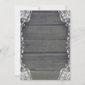 Rustic Wood Lace Mason Jar Lights Graduation Party Einladung (Rückseite)