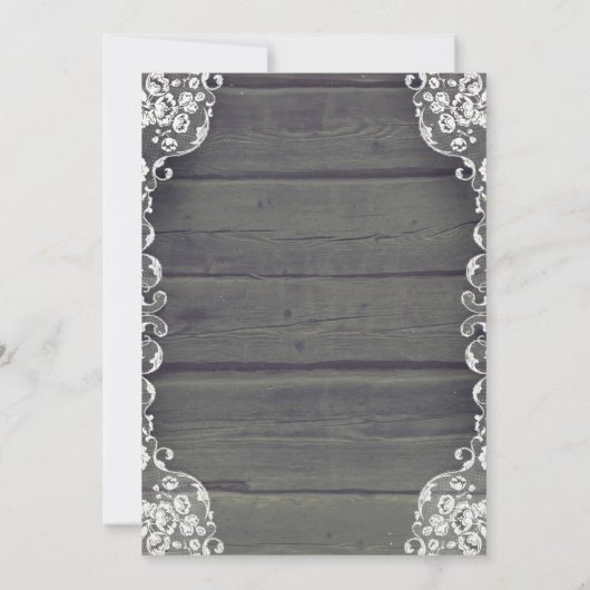 Rustic Wood Lace Mason Jar Lights Graduation Party Einladung (Rückseite)